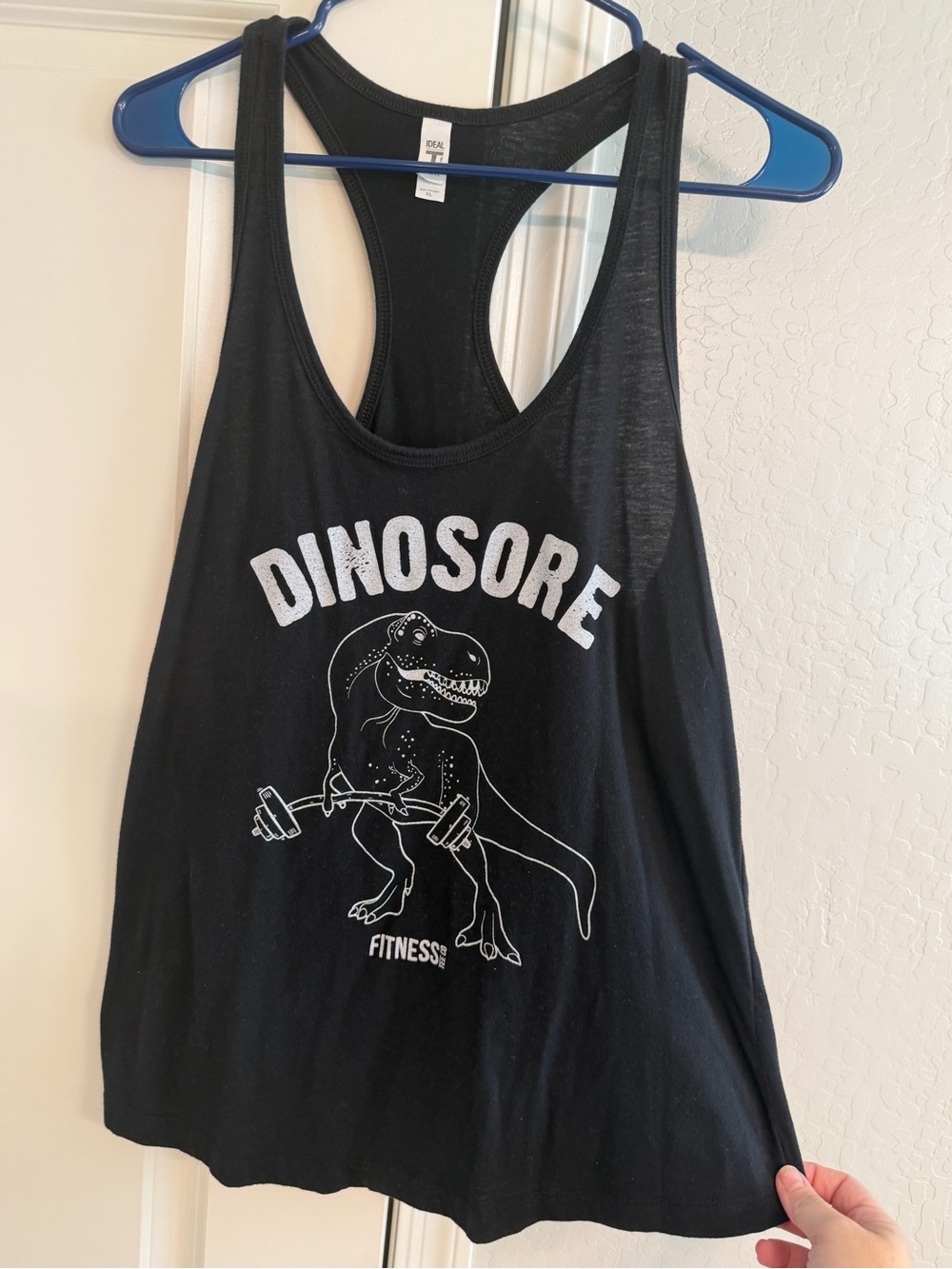 DINOSORE Fitness Black Tank Top